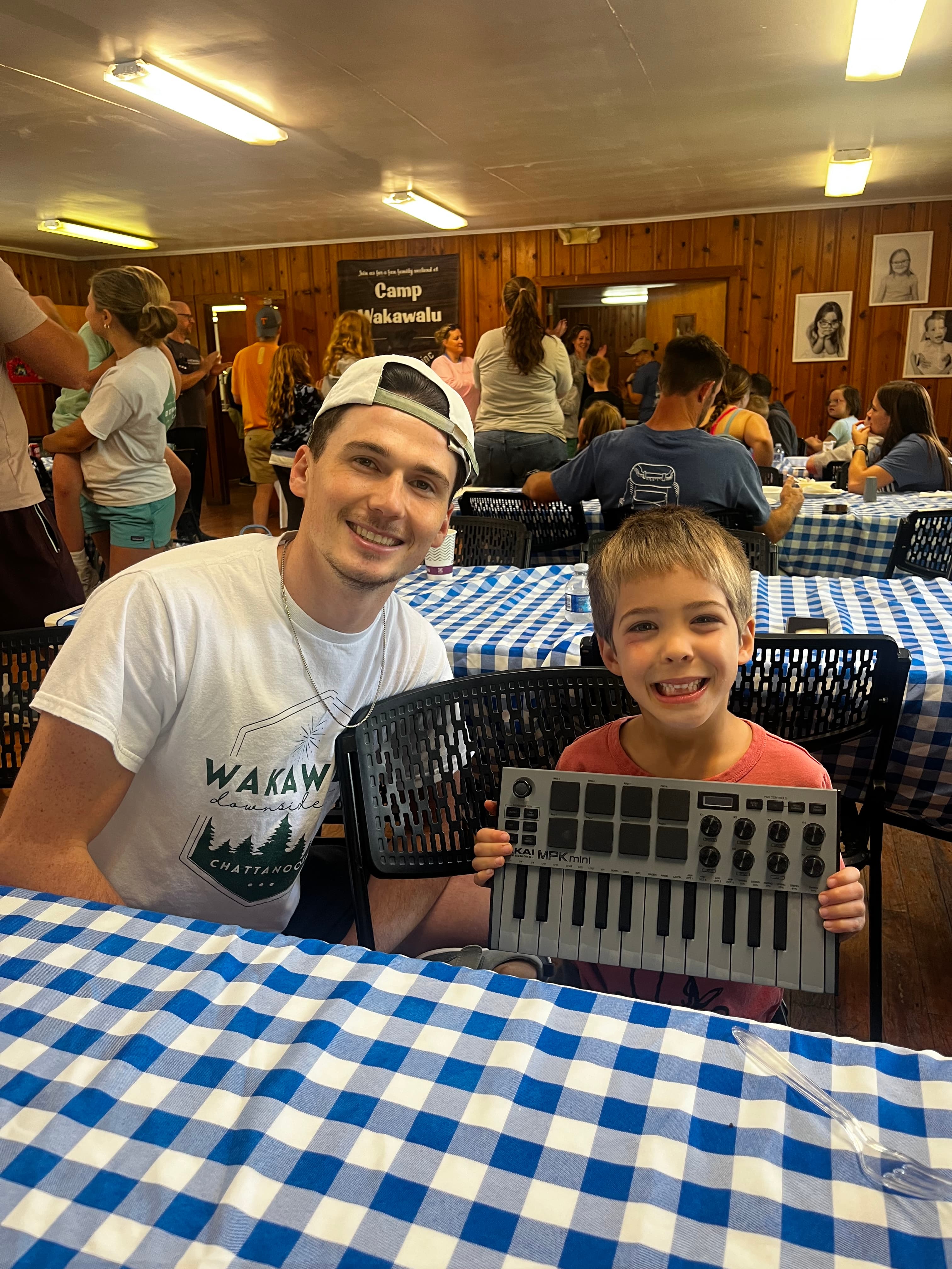 Noah Perales with a younger client